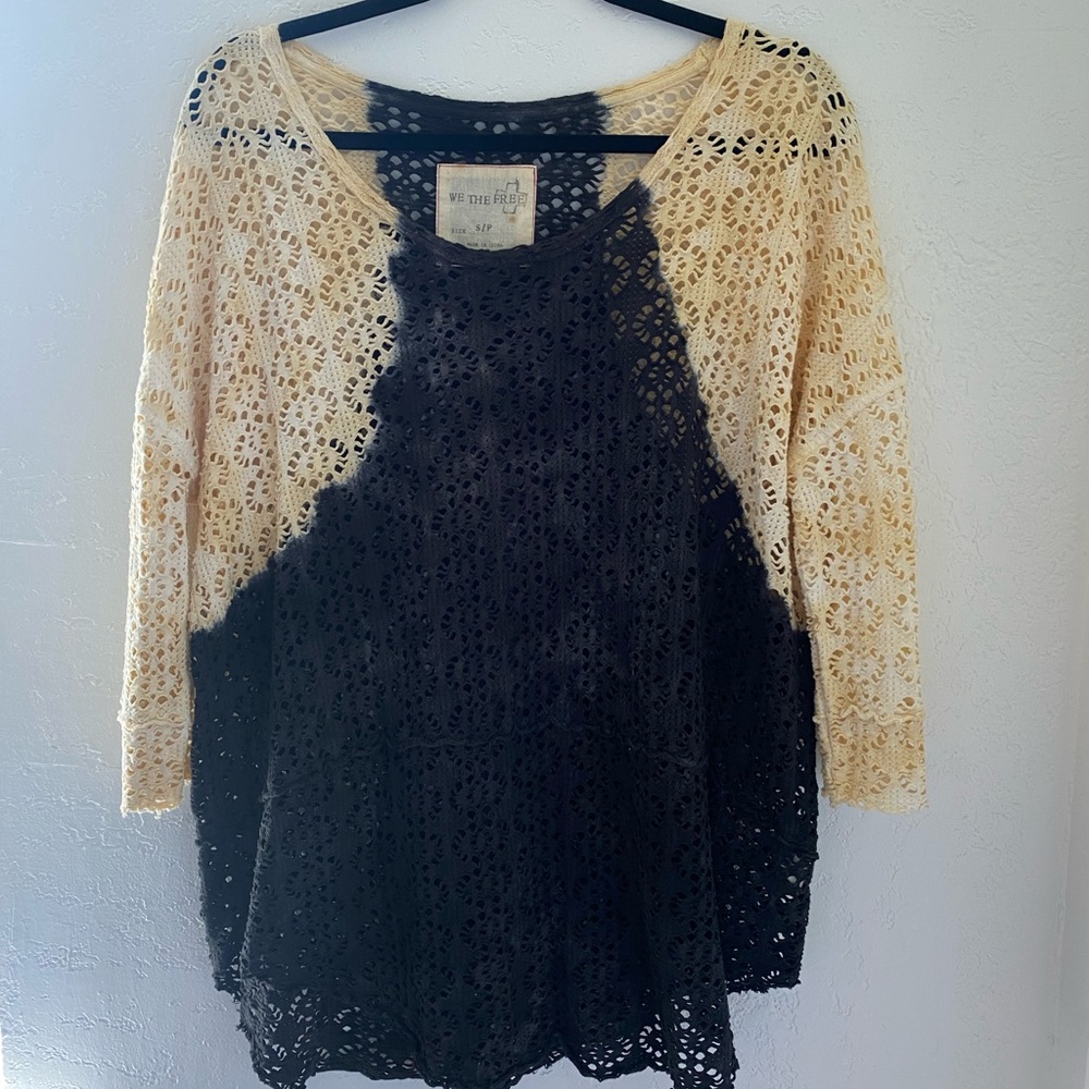 FREE PEOPLE Tie Dye knit pullover small